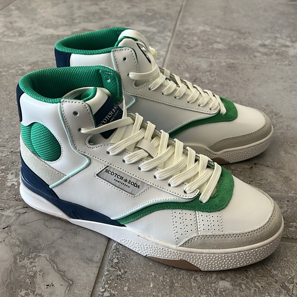 Scotch Soda Court Cup Hi-Top Sneakers, White Size EU 42US New